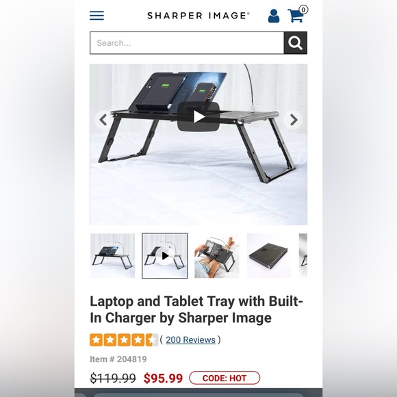 Sharper Image Laptop and tablet tablet tray - Picture 8 of 14